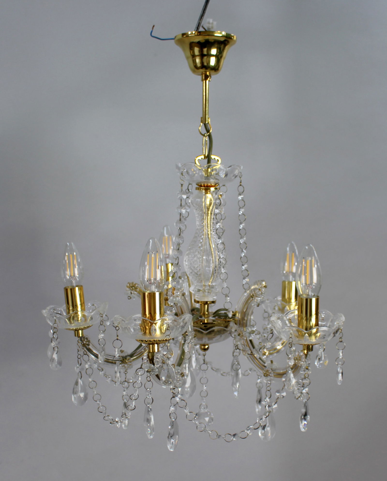 Decorative Five Light Crystal Chandelier (1 of 5)