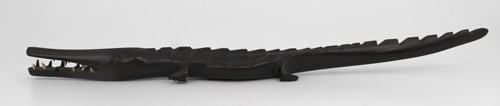 Antique African Hardwood Sculpture of Crocodile (1 of 5)