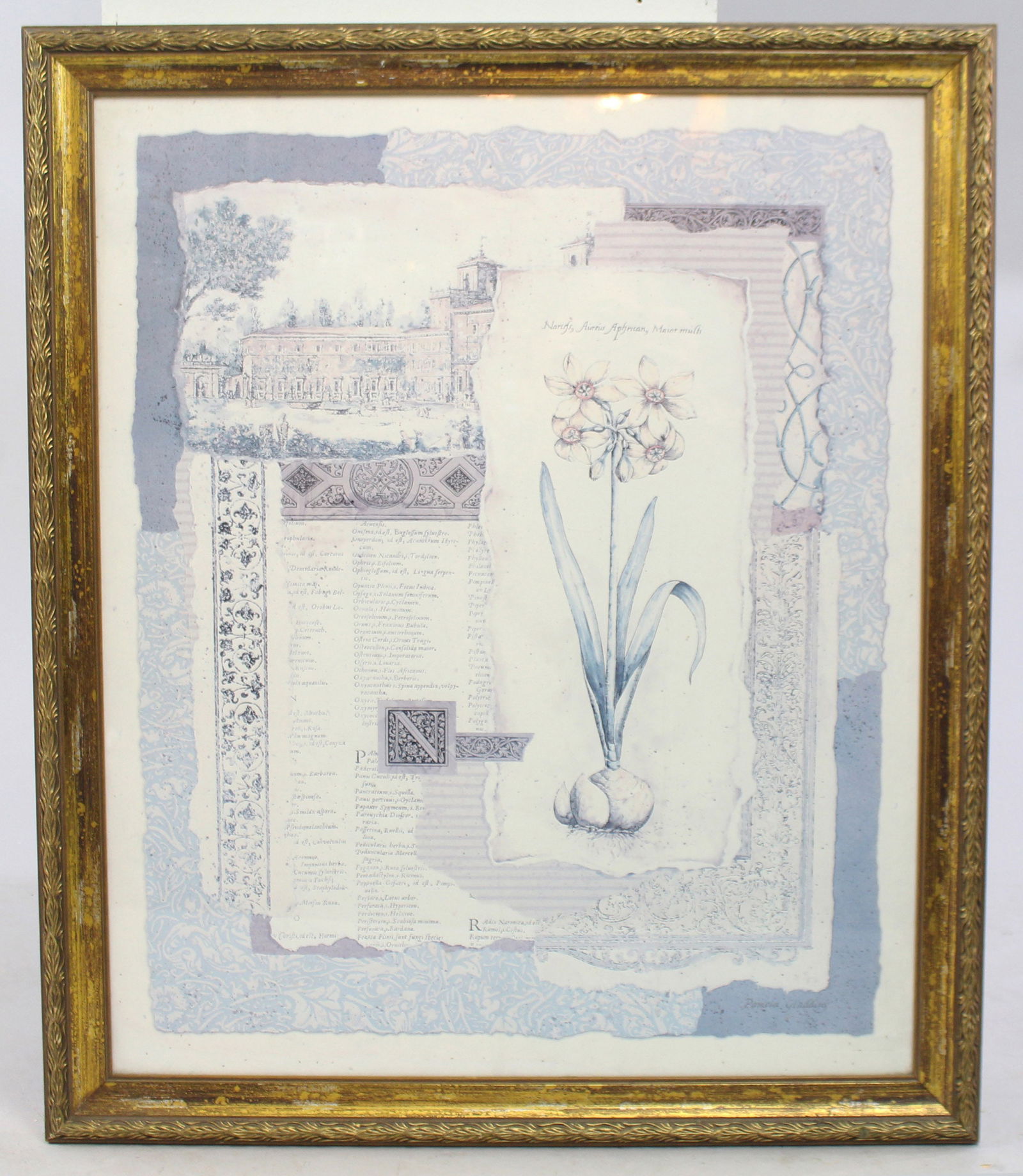 Large Contemporary Print Set in Gilt Frame (1 of 2)