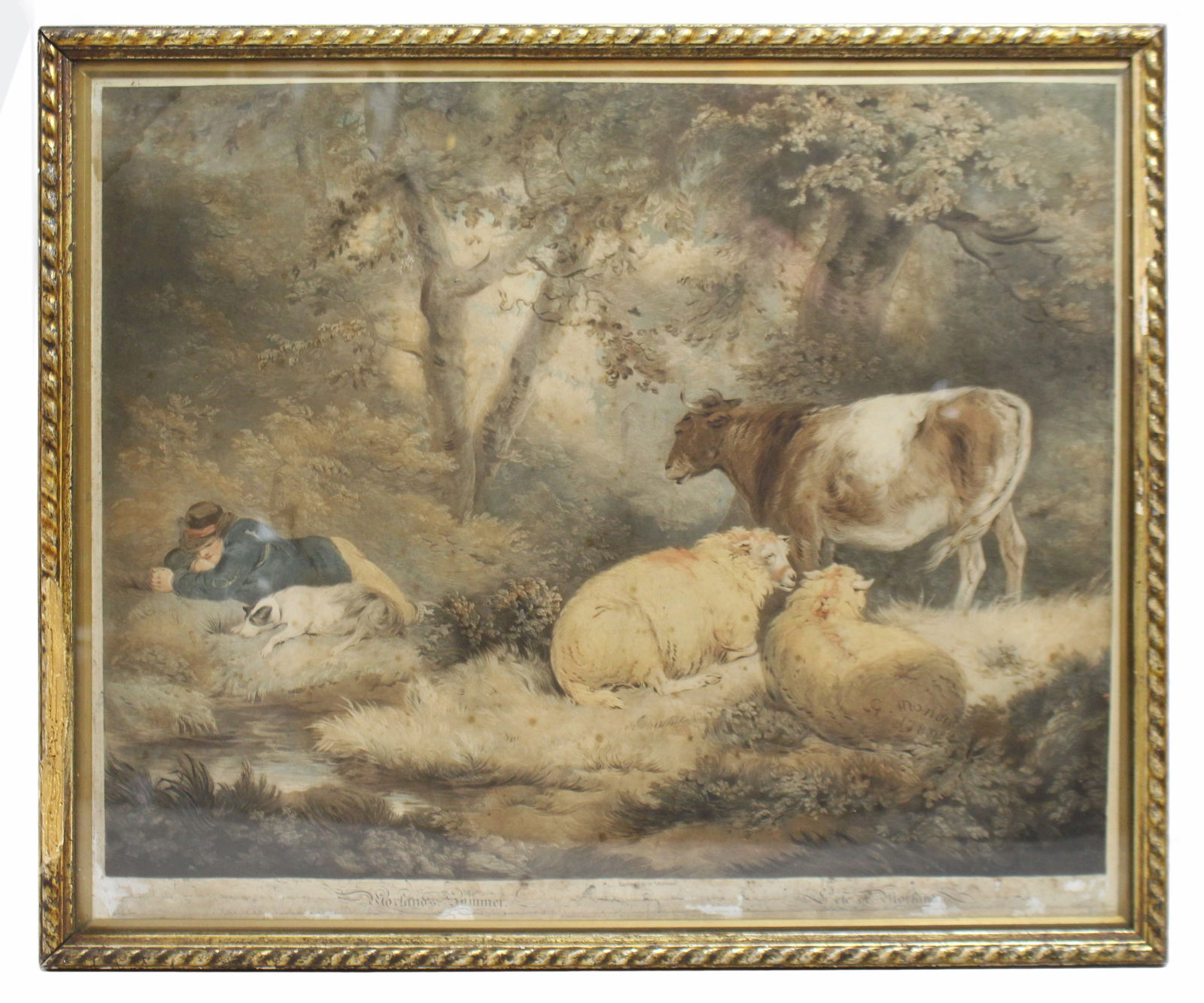 Coloured Mezzotint by William Barnard George Morland â€“ Morlandâ€™: Title: Coloured Mezzotint by William Barnard George Morland â€“ Morlandâ€™s Summer (1802) Description: George Morland â€“ Morlandâ̈́