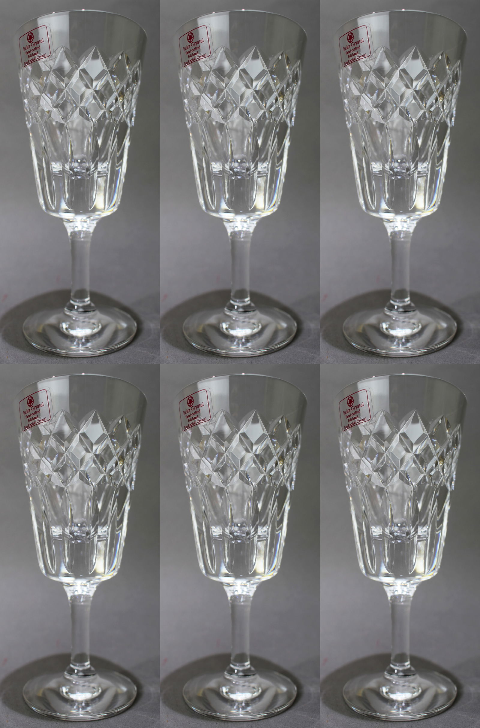 Set of 6 Tudor Crystal Glasses (1 of 2)