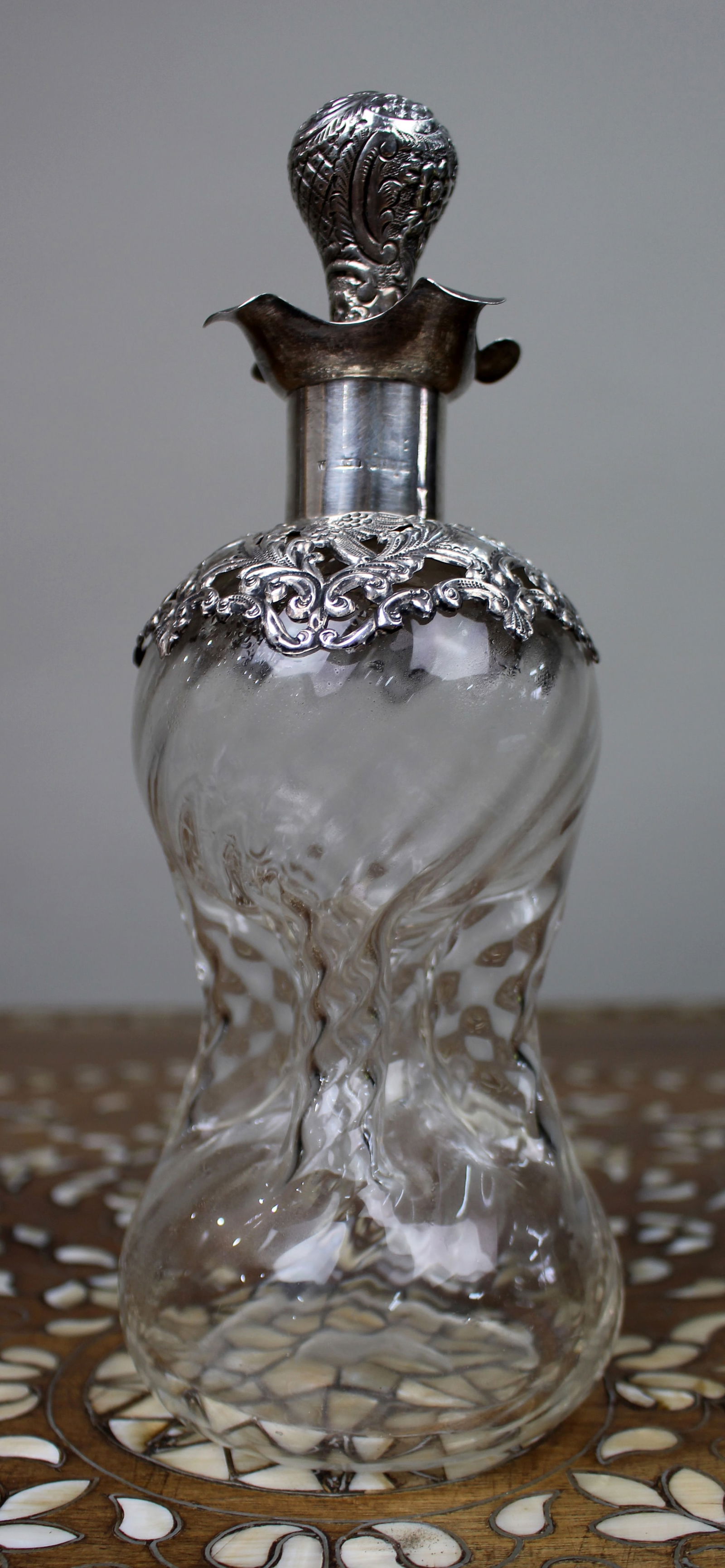 Antique Silver Mounted Crystal Decanter (1 of 12)