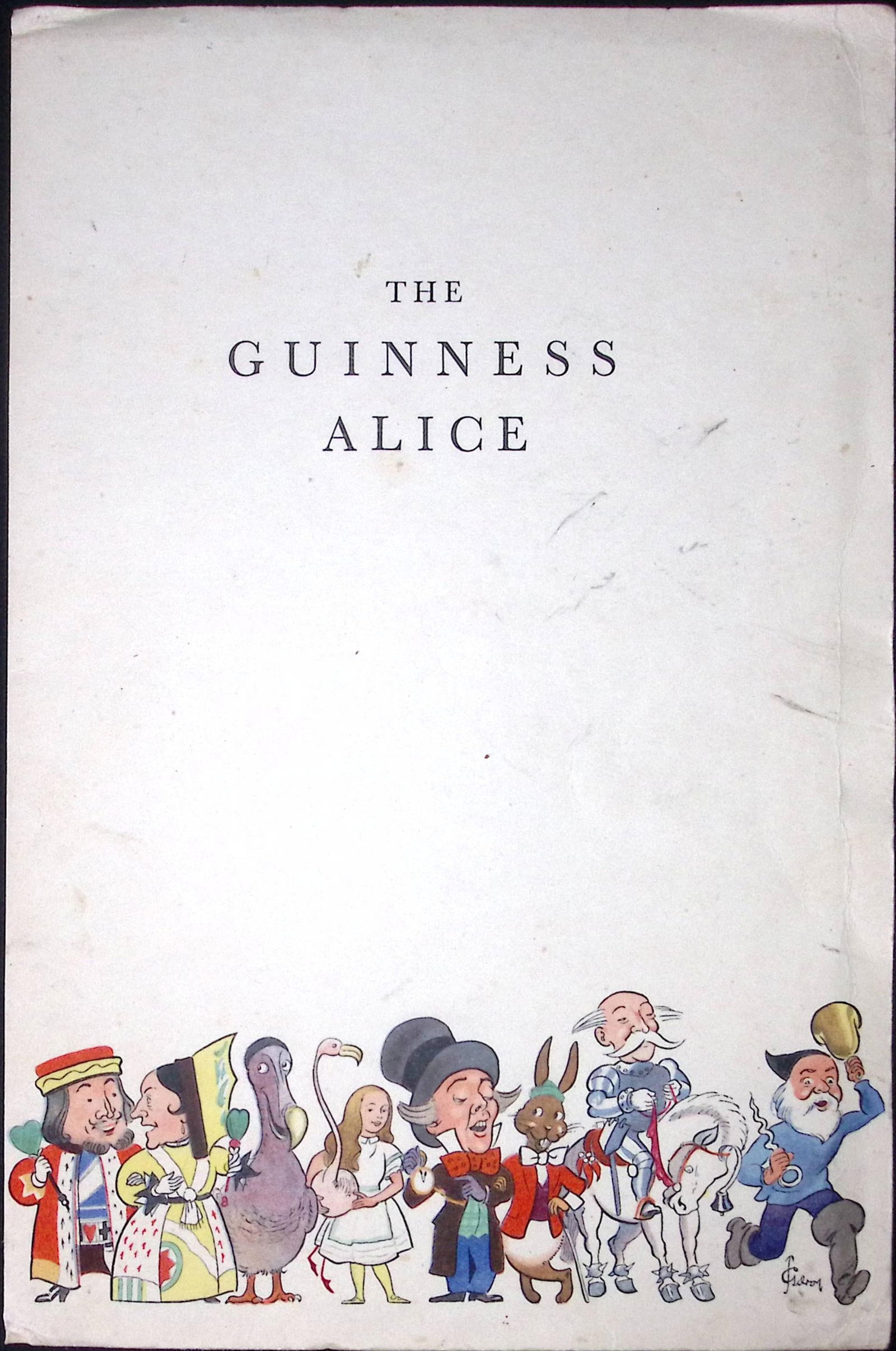 Guinness 92 Years-Old Rare Illustrated by John Gilroy 1933 The Guinness Alice-11. (1 of 1)