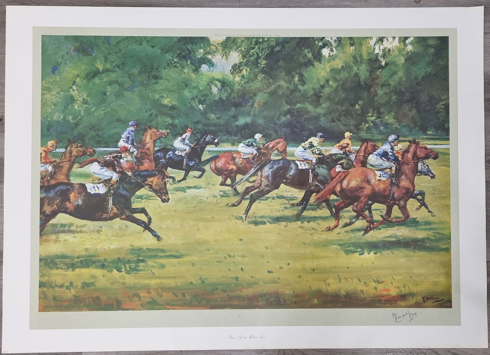 Michael Lyne (1912-1989) Limited Edition "They're Off" (1 of 8)