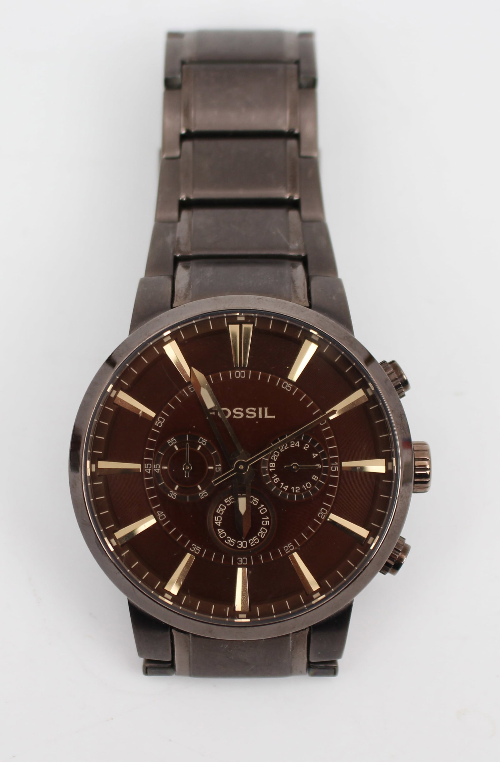 Fossil FS4357 Men’s Chronograph Wristwatch – Brown Ion-Plated Steel (1 of 6)