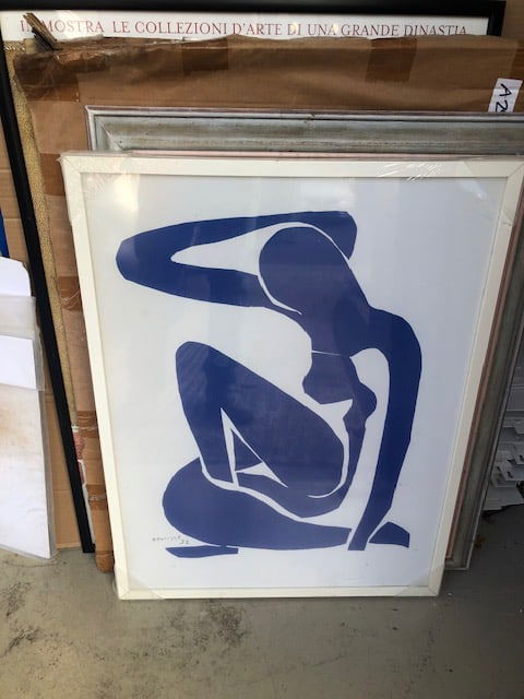 Henri Matisse Iconic Cut Out Print ""Blue Nude': Title: Henri Matisse Iconic Cut Out Print ""Blue Nude' Description: Henri Matisse. Iconic 'Blue Nude'. Framed size 85 x 65 cms. Signed in plate. Quality frame. Good