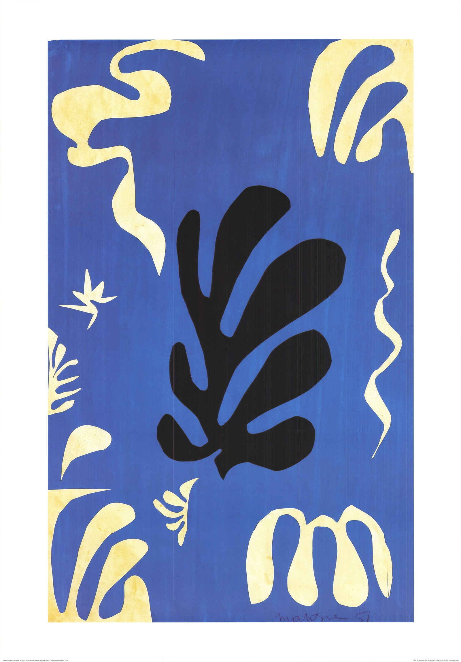 Henri Matisse Large 'Composition Fond Bleu'. 1996 (1 of 1)