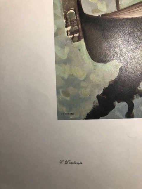 G Deschamps Vintage Print of Venice. 1966 Titled 'Summer In Venice' - 2