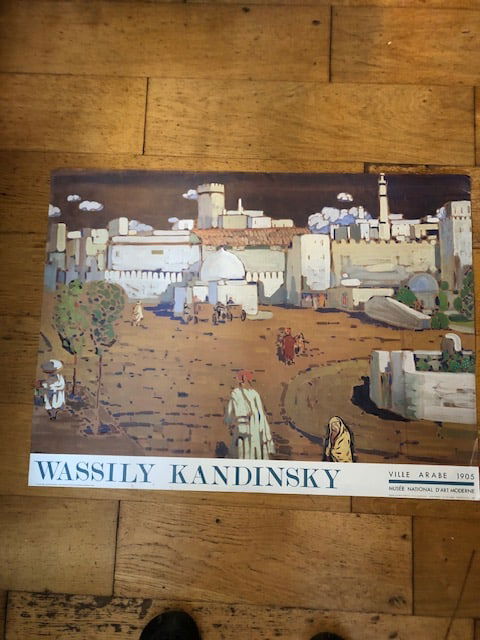 Wassily Kandinsky. Monumental Print Titled 'Ville Arabe 1905. (1989): Title: Wassily Kandinsky. Monumental Print Titled 'Ville Arabe 1905. (1989) Description: Monumental print 70 x 90 cms. Published by Musee Nationale D'Art Moderne, Pompidou Centre, Paris in