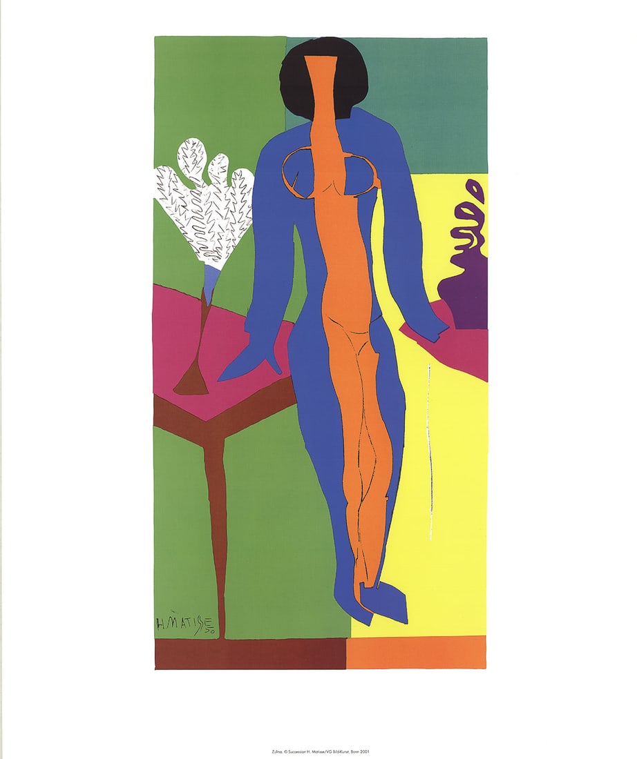 Henri Matisse 'Zulma' 2001.: Title: Henri Matisse 'Zulma' 2001. Description: Zulma by Matisse, painted in 1937 depicts a portrait of Zulma, featured in several of Matisse's works during that period. Offset