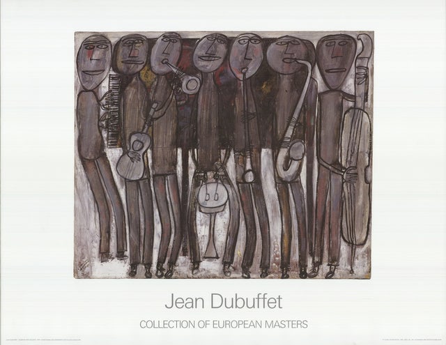Jean Dubuffet - 'New Orleans Jazz Band' 1990 and Two Others By Jean Dubuffet. (1 of 3)