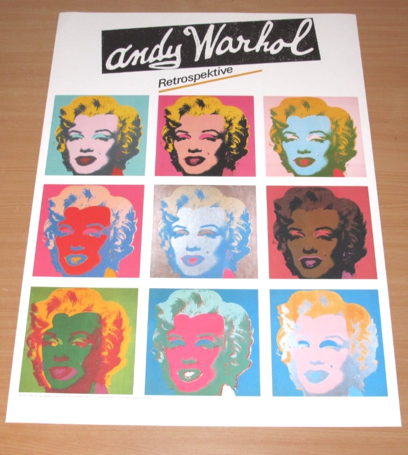 Andy Warhol rare Retrospective Exhibition Poster (1 of 2)