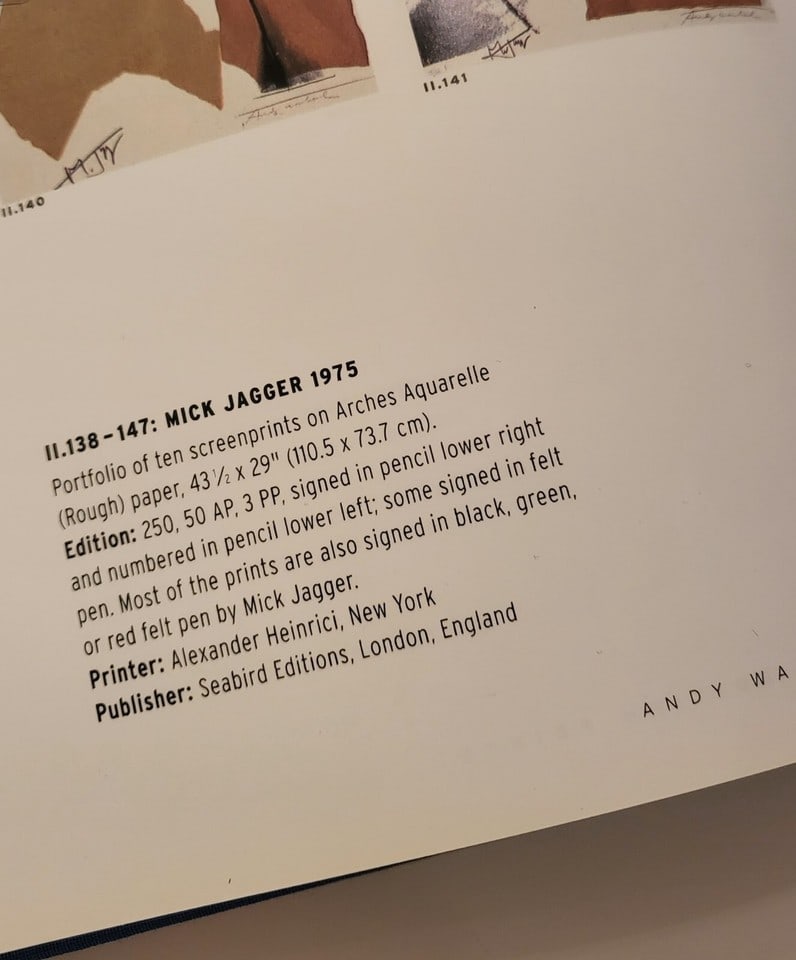 Andy Warhol 'Mick Jagger' Screenprint From Seabird `Edition. FS.11-147 1975 - 6