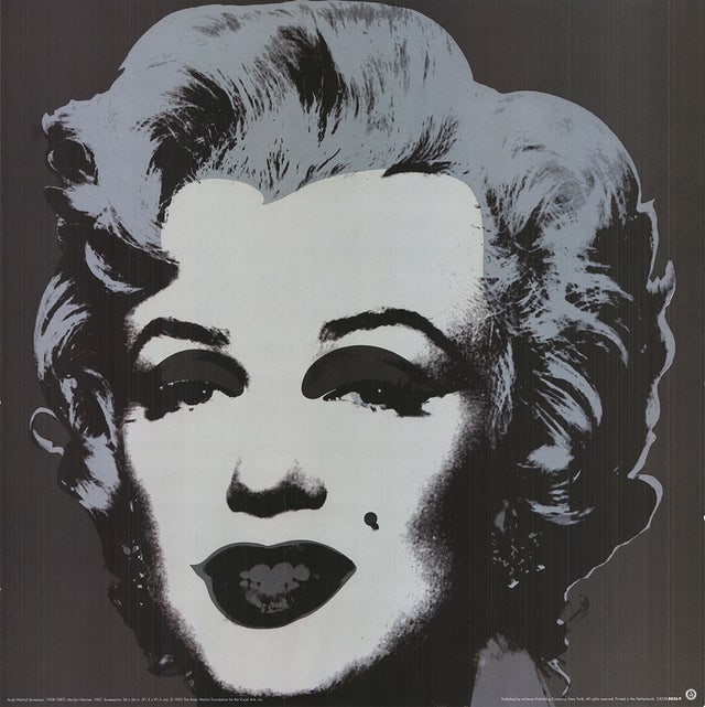 Andy Warhol 'Marilyn' Black 1993.: Title: Andy Warhol 'Marilyn' Black 1993. Description: Andy Warhol 'Marilyn' Black Marilyn. 1993. Published and printed by Te Neues Publishing in Germany. This offset lithograph