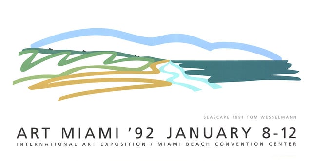 Tom Wesselmann 'Seascape' Serigraph 1991: Title: Tom Wesselmann 'Seascape' Serigraph 1991 Description: 'Seascape ' is a serigraph created by Tom Wesselmann specifically for Art Miami in 1991. This piece reflects Wes
