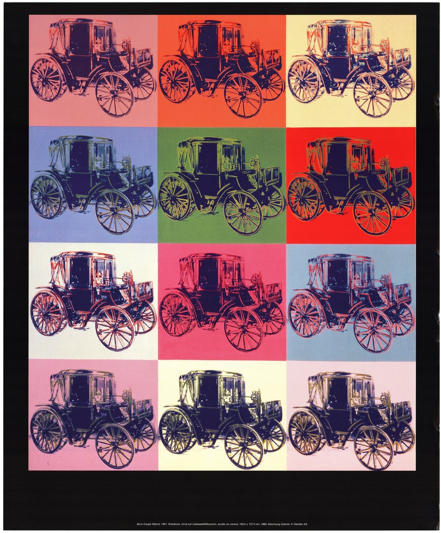Nine (9) Andy Warhol Mercedes Benz Series. Certificates of Provenance.: Title: Nine (9) Andy Warhol Mercedes Benz Series. Certificates of Provenance. Description: Nine very collectable Andy Warhol Mercedes Benz prints in four sorts. Certificates of