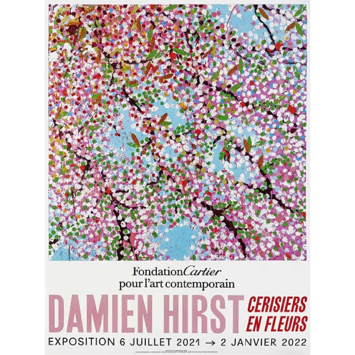 Damien Hirst - 'Cherry Blossom' Poster (Design 6) 2021: Title: Damien Hirst - 'Cherry Blossom' Poster (Design 6) 2021 Description: Damien Hirst - 'Cherry Blossom' Poster (design 6) published by Foundation Cartier in Paris in 2021. 80 x 60
