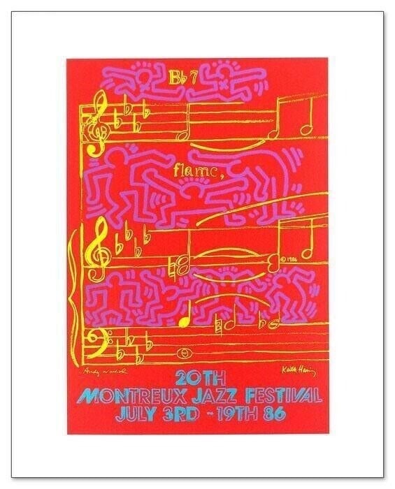 Set of Four Montreux Jazz Festival Posters - Keith Haring and Andy Warhol. - 5