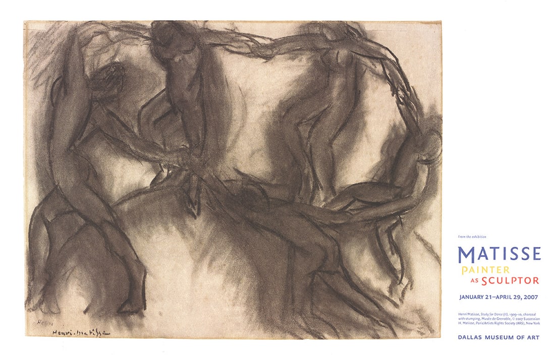 Three (3) Vintage Posters After Henri Matisse - 'Study For Dance III' For Dallas Exhibition In 20...: Title: Three (3) Vintage Posters After Henri Matisse - 'Study For Dance III' For Dallas Exhibition In 2007 Description: Henri Matisse 'Study for Dance III'. Three (3) copies of this