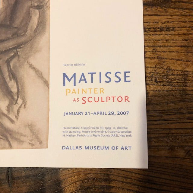 Three (3) Vintage Posters After Henri Matisse - 'Study For Dance III' For Dallas Exhibition In 20... - 3