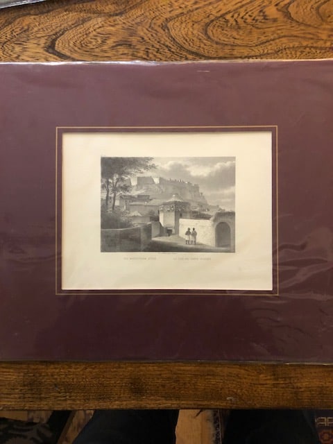 Four (4) Vintage Etchings and Prints of Classical Greek Sites. - 4