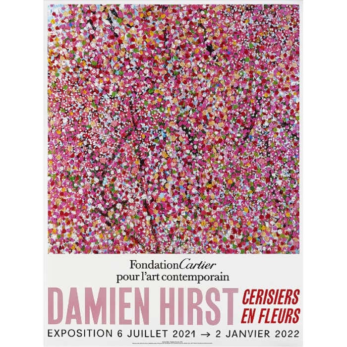 Damien Hirst - 'Cherry Blossom' Poster (Design 2) 2021: Title: Damien Hirst - 'Cherry Blossom' Poster (Design 2) 2021 Description: Damien Hirst - 'Cherry Blossom' poster (design 2) published by Foundation Cartier in Paris for Damien Hirst