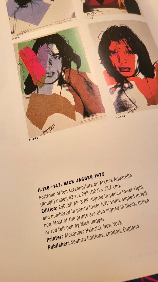 Andy Warhol 'Mick Jagger' Screenprint From Seabird Edition FS.11-140 1975 - 4