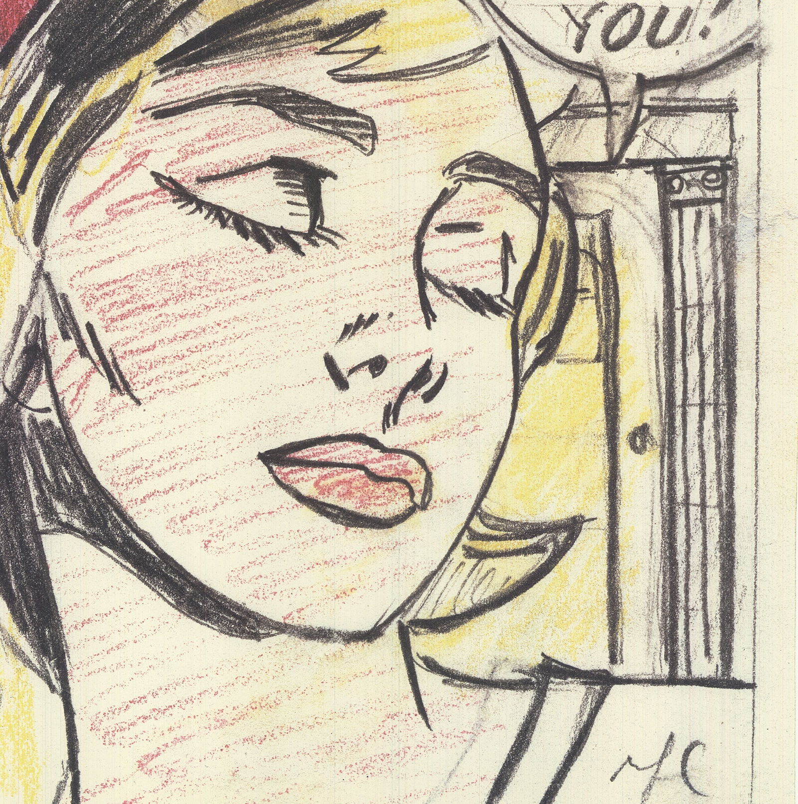 Roy Lichtenstein 'Study for No Thank You' 1984. Certificate of Provenance. - 3