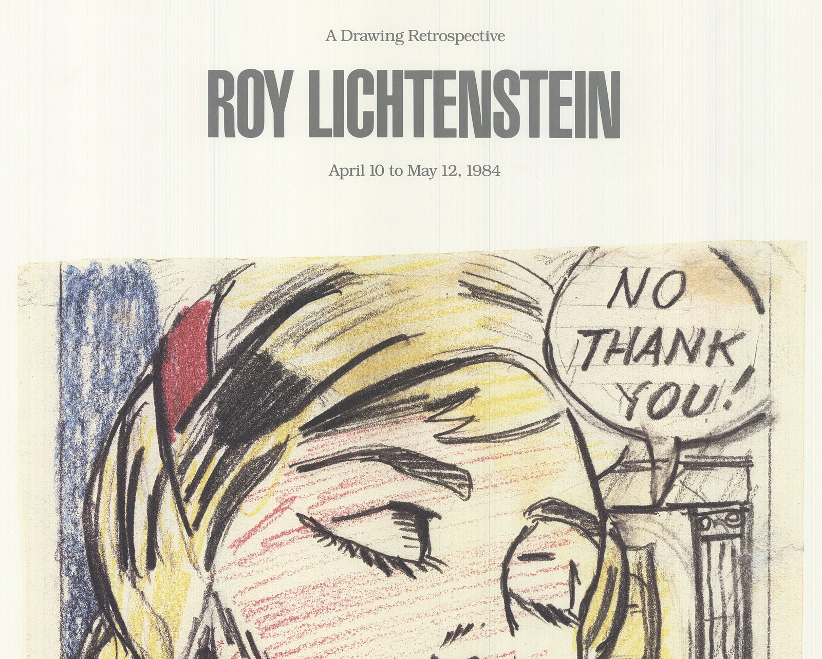 Roy Lichtenstein 'Study for No Thank You' 1984. Certificate of Provenance. - 4