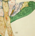 Egon Schiele 'Blonde Girl With Green Stockings' 1997 - 4