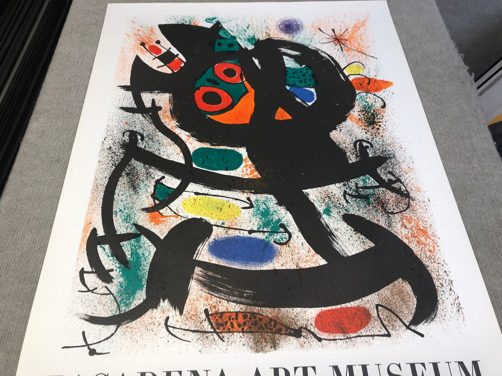 Joan Miro Pasadena Art Museum Exhibitioon Poster 1969. Certifiacte of Provenance - 2