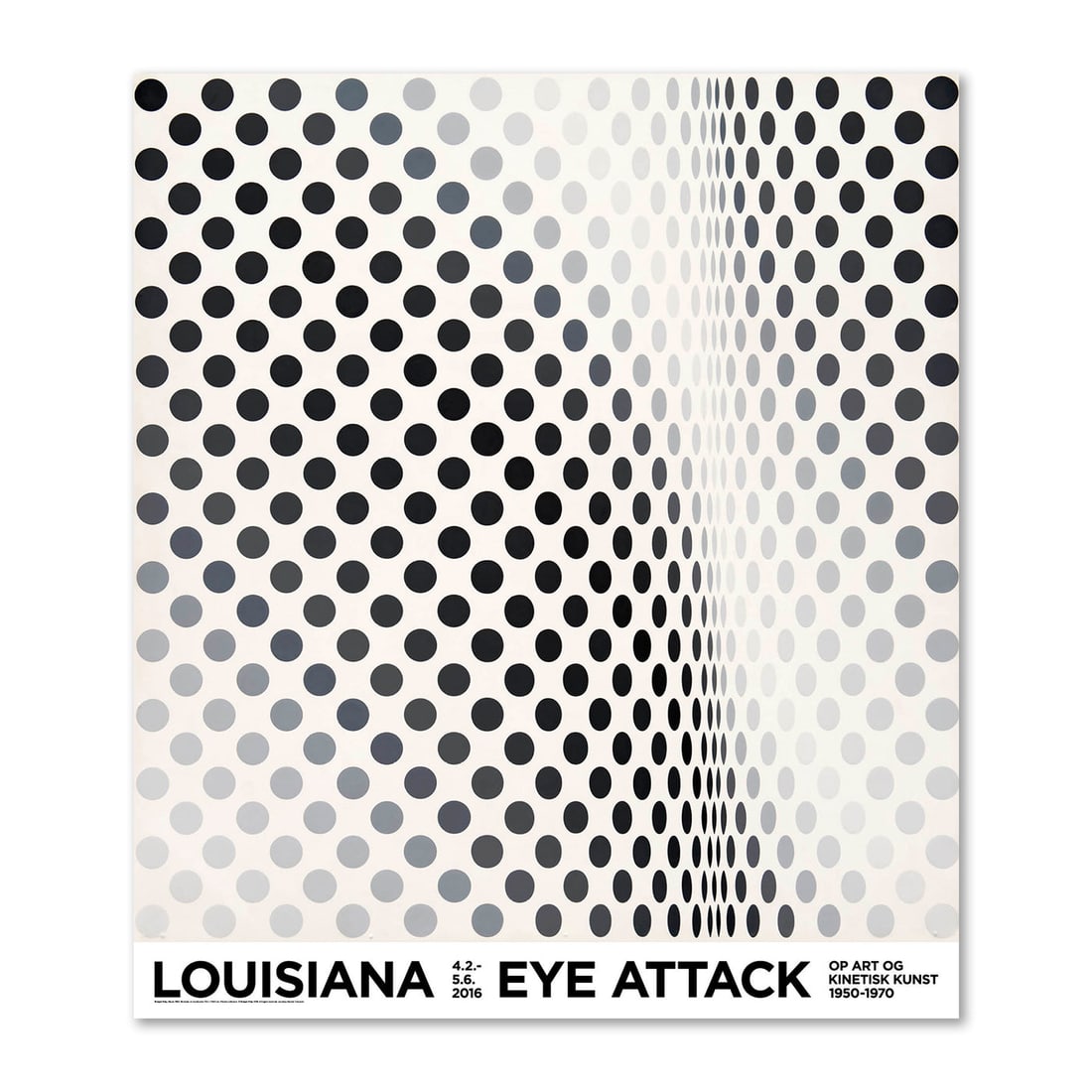 Bridget Riley ""Pause' 2016 Exhibition Poster: Title: Bridget Riley ""Pause' 2016 Exhibition Poster Description: Exhibition Poster with the work titled ""Pause' (1964) by Bridget Riley (b 1931) from Louisiana Museums 2016 exhibition