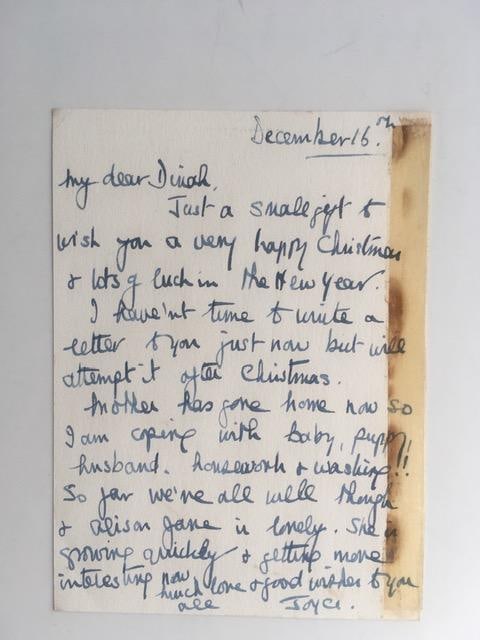 1938 Japan Blossom 'Spring Delights' By 'Chang Luc-Chi', Note Card With Dedication - 2