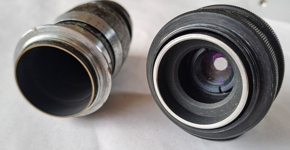 Vintage Leica IIf Rangefinder Camera c1950s With Two Lenses, Filters, Case, Etc. - 13