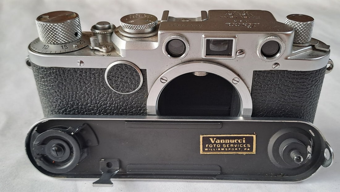 Vintage Leica IIf Rangefinder Camera c1950s With Two Lenses, Filters, Case, Etc. - 7