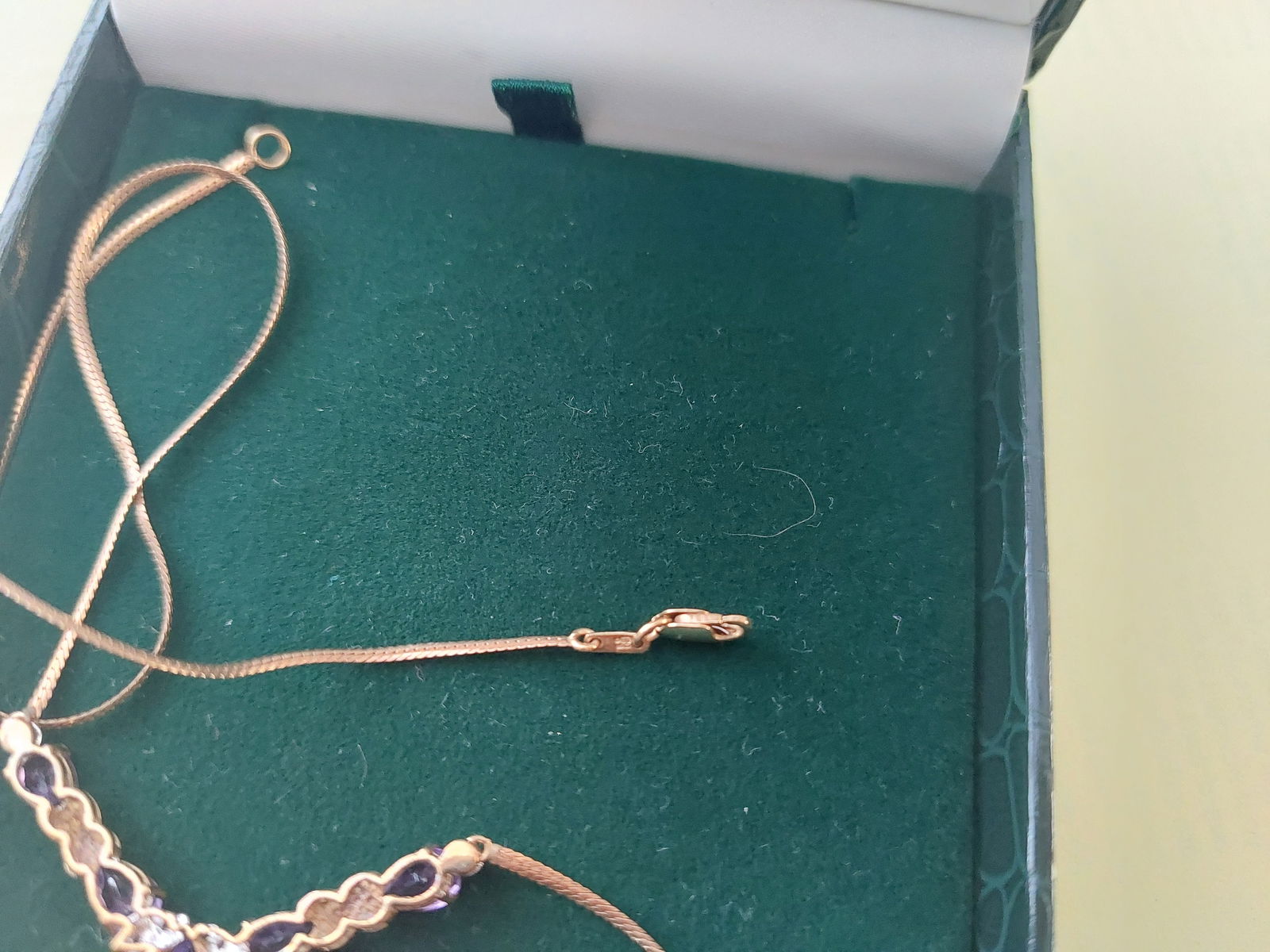 Vintage Gold, Amethyst and Diamond Necklace - 8