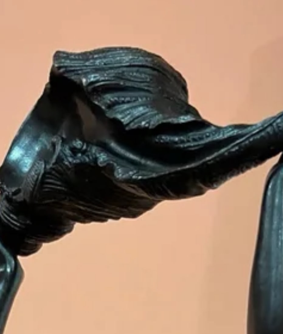 A Decorative Bronzed Figure of Woman and Mermaid H 61cm - 6