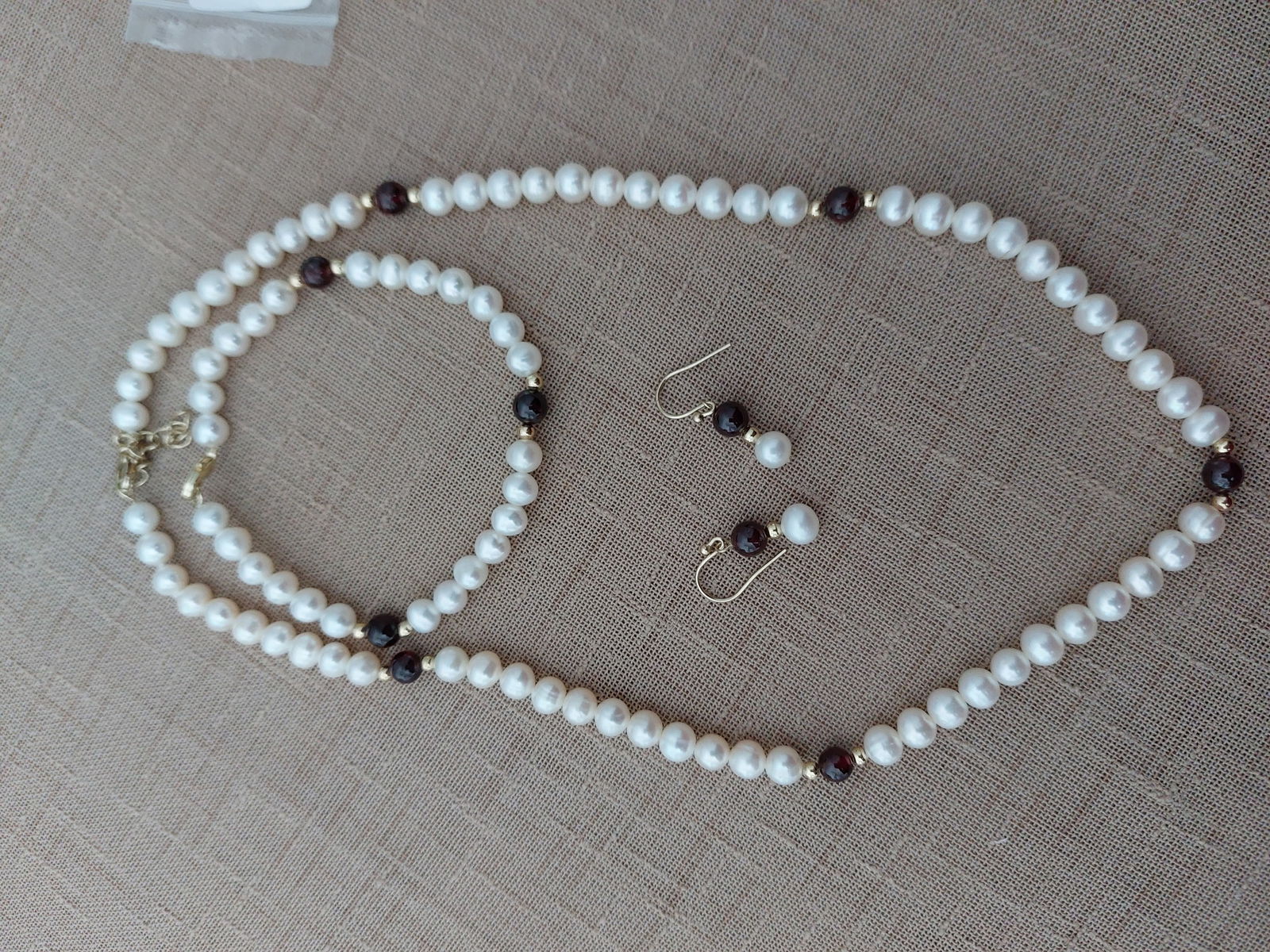 3 Piece Pearl and Bead Set - 8