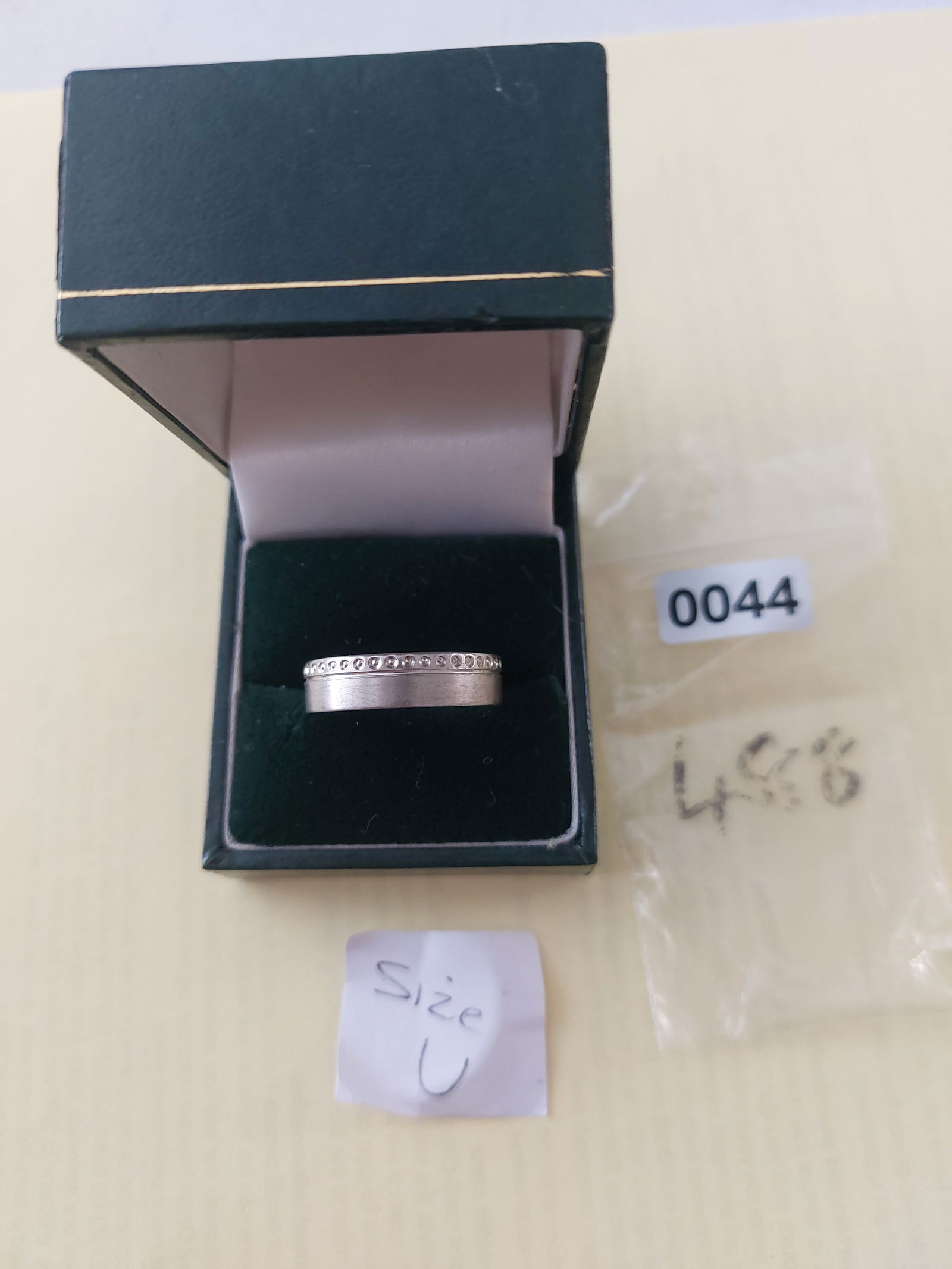 Wedding Band Code 44 Ex Display: Title: Wedding Band Code 44 Ex Display Description: Sterling silver men's wedding band. This ring has not been worn but is an ex display item so may have been tried on.