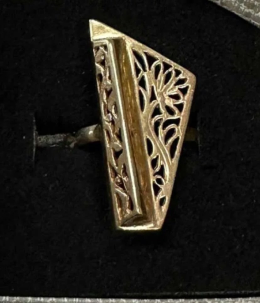 Vintage 14k Gold Piano Ring - 2