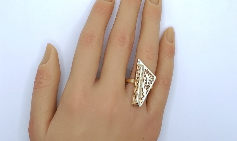 Vintage 14k Gold Piano Ring - 3