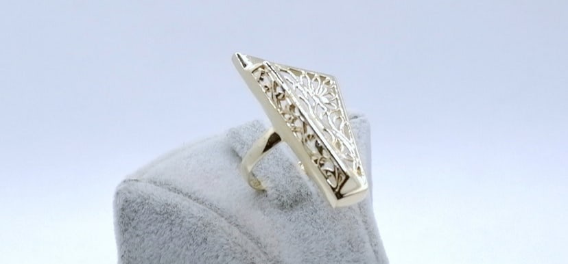 Vintage 14k Gold Piano Ring - 5