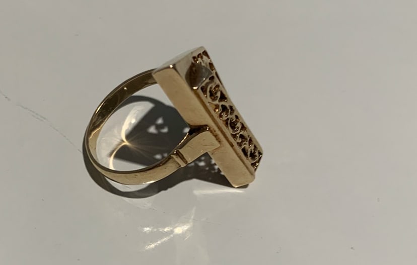 Vintage 14k Gold Piano Ring - 7