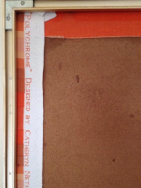 Circa 1970s Framed Heals Fabric 'Polychrome' By Catherine Netherwood #1. - 11