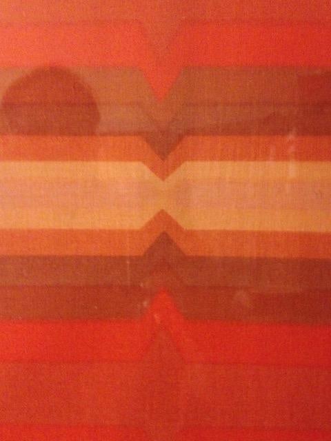 Circa 1970s Framed Heals Fabric 'Polychrome' By Catherine Netherwood #1. - 5