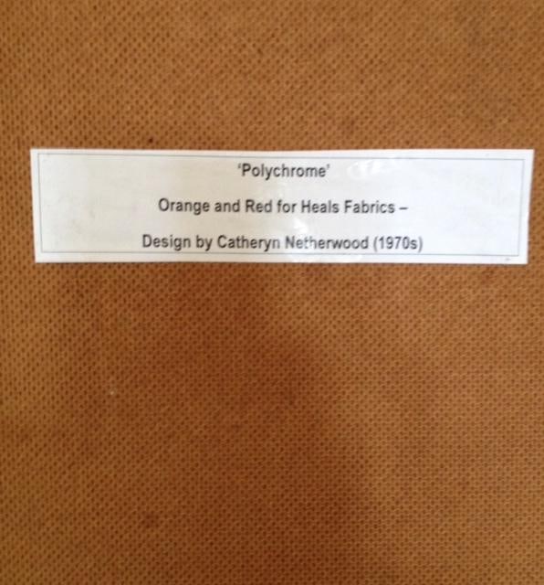 Circa 1970s Framed Heals Fabric 'Polychrome' By Catherine Netherwood #1. - 7