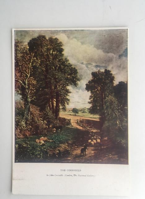 1938 Note Card & 3 Postcards' By The 'Medici Society', Constable Etc, Dedicated. - 5