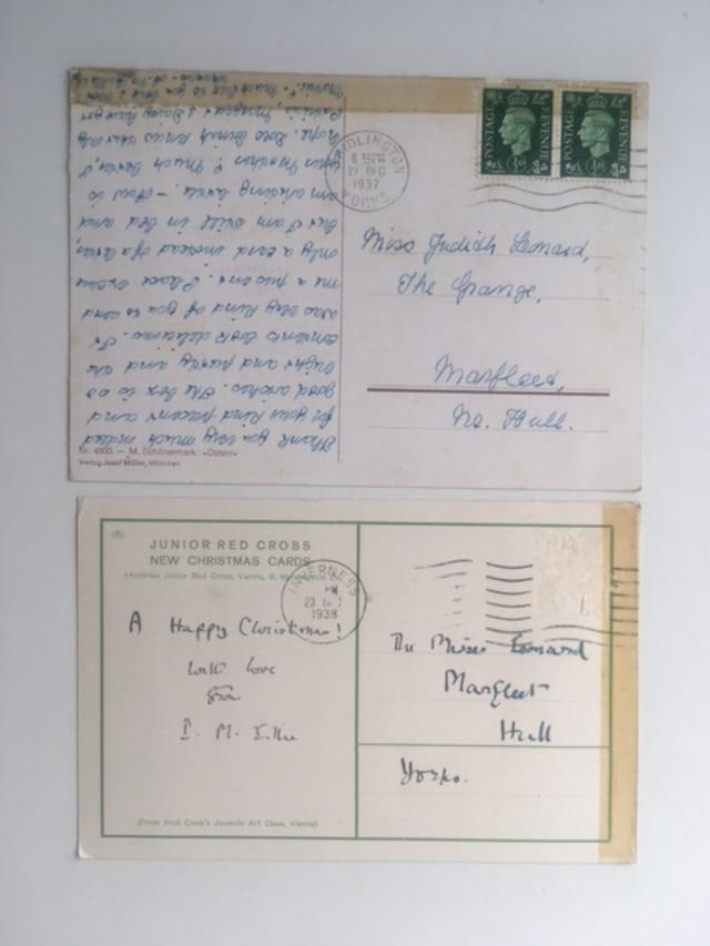 1938 Christmas Themed Post Cards'' By Artists 'GiGi Klima' & 'Schonermark' - 2