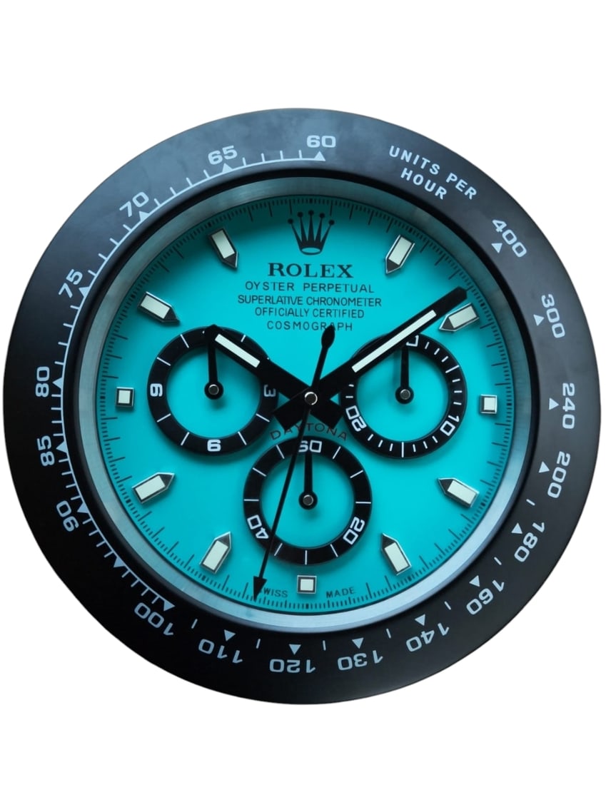Large Rolex Daytona ""Dealer Display"" Wall Clock: Title: Large Rolex Daytona "Dealer Display" Wall Clock Description: Large Rolex Daytona "Dealer Display" Wall Clock This stunning wall clock is modeled after the ic