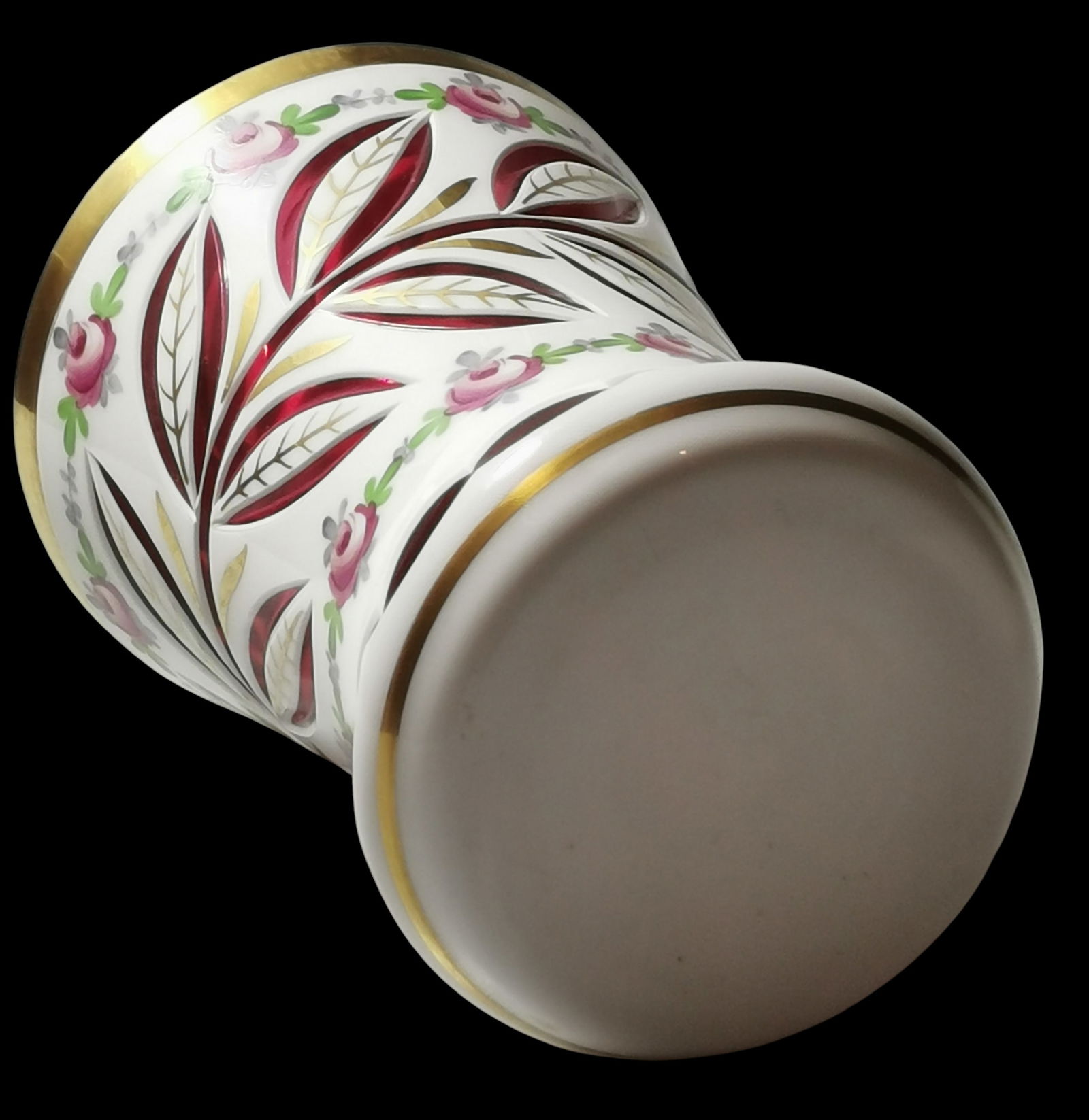 Moser Czech Bohemian Cut Overlay Decorative Vase - 3